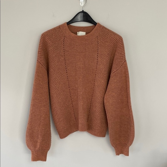 Greylin Medium Pink Mauve Rose Knit Pullover Wool Blend Sweater - Picture 2 of 9